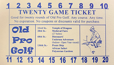 20 Game Ticket